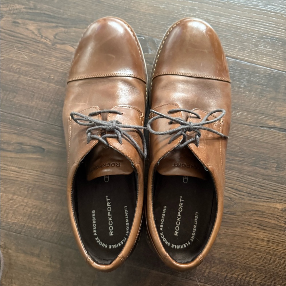 Rockport Brown Leather Oxford Shoes Timeless Design